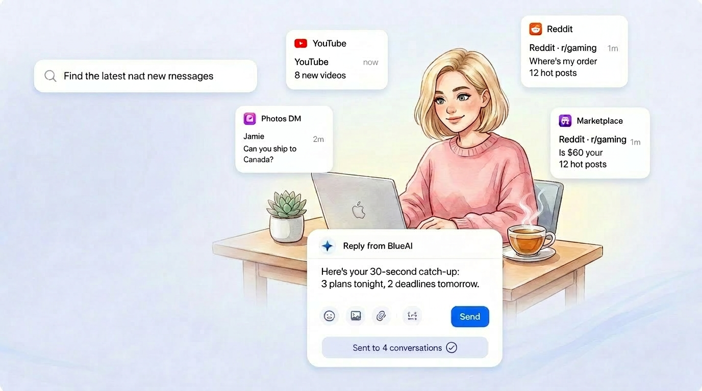 BlueAI Catch up — Get the gist in seconds.