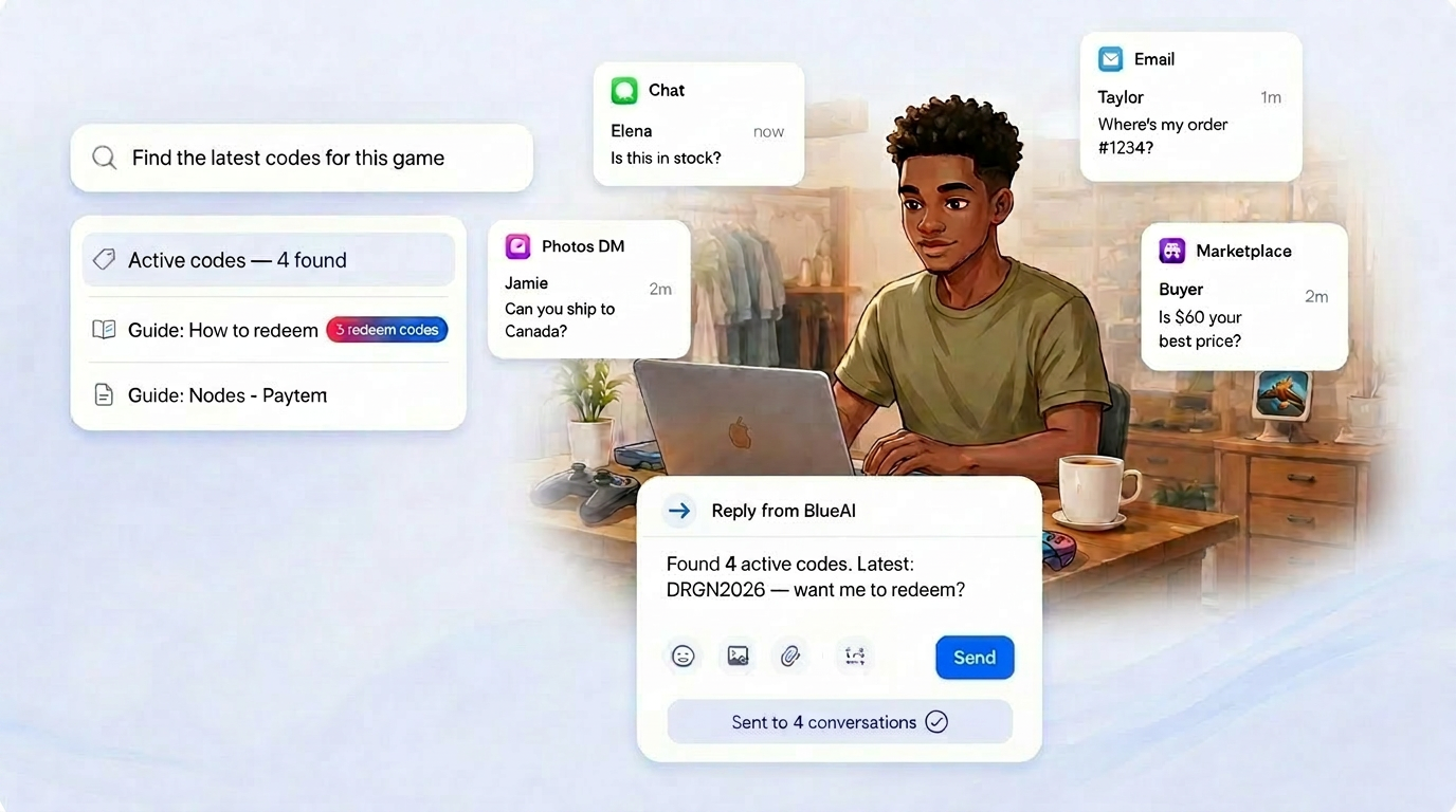 BlueAI Search — Find anything across your apps.