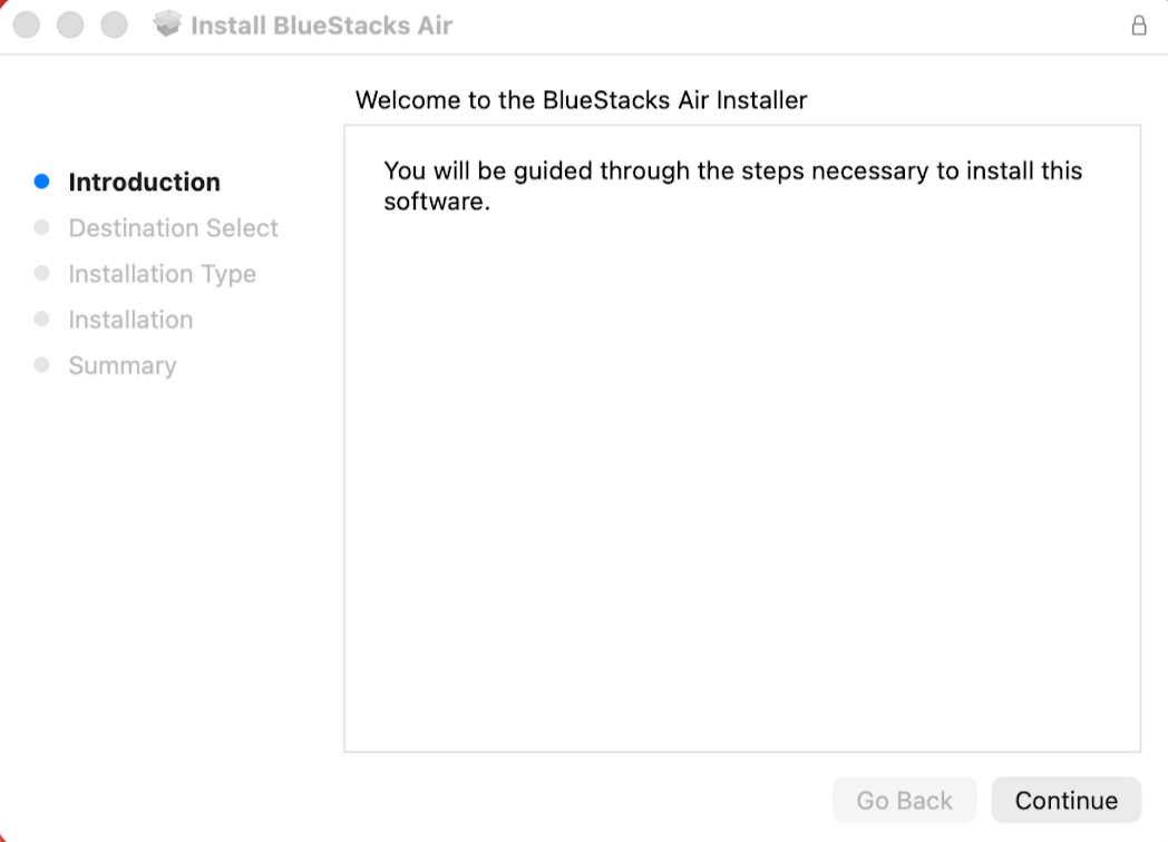 BlueStacks installer on macOS
